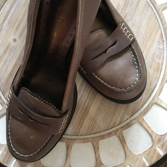 Michelle D leather heeled penny loafers - Picture 6 of 14
